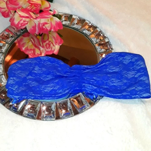 PINK Victoria's Secret Blue Lace Bandeau L… - Picture 1 of 7